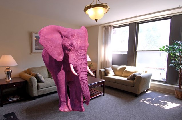 elephants decor living room table