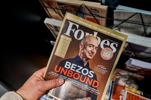 Forbes magazine with Jeff Bezos