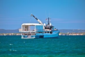 Power Play scientific boat in Zadar channel view