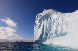 Illuminated Iceberg in Antarctica