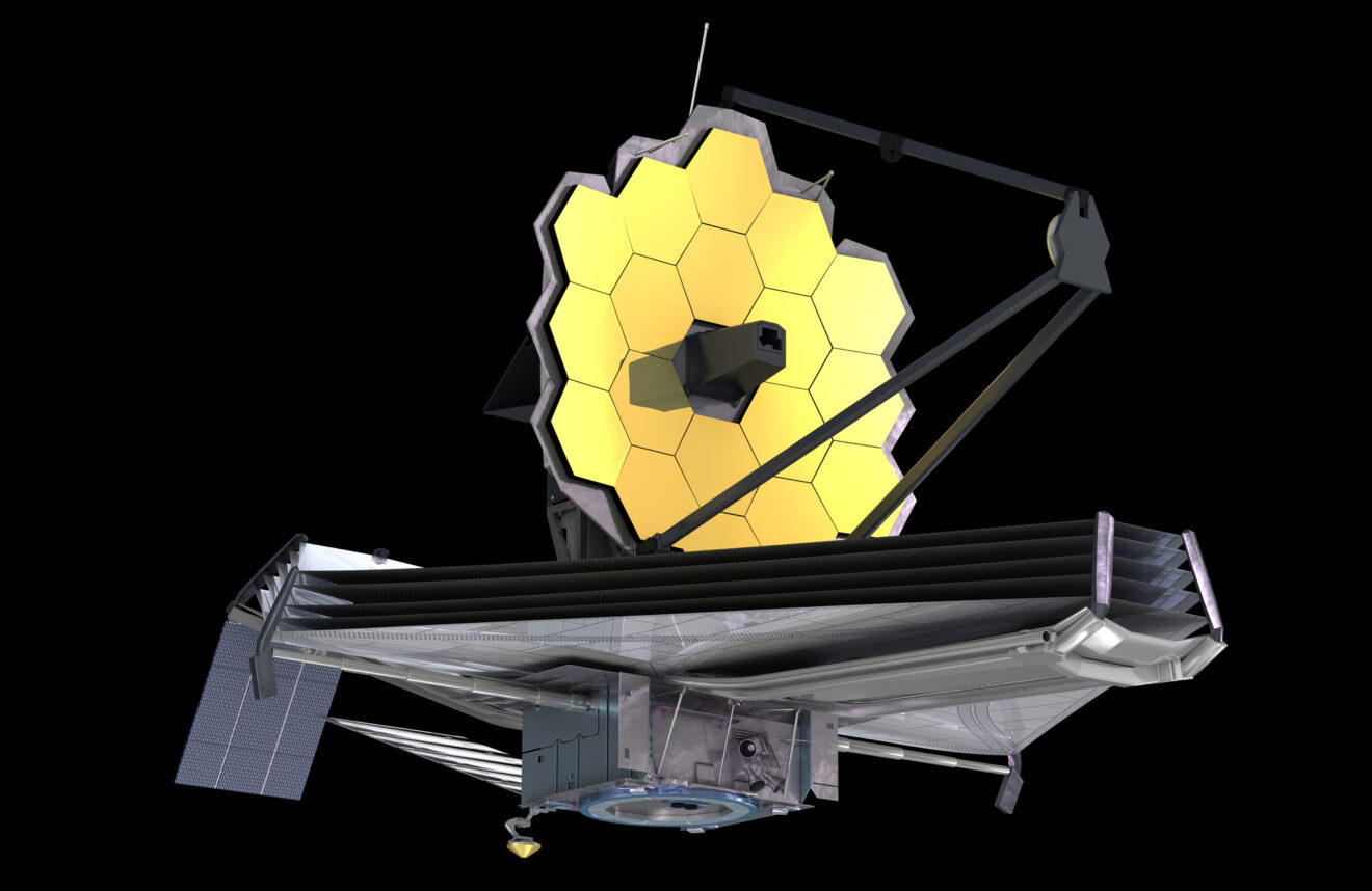 The James Webb Space Telescope (JWST or Webb), 3d illustration, elements of this image are furnished by NASA