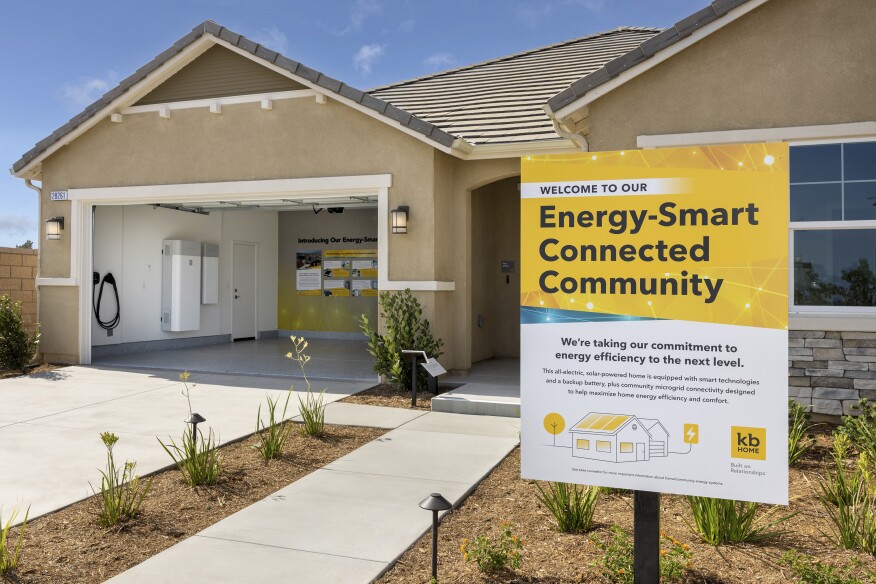 First all-electric community powered by a solar and battery microgrid
