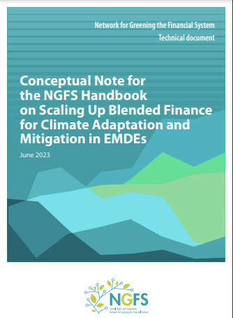 Planning To Survive from the Heights of Global Finance: Network for Greening Financial Systems issues Conceptual Note for the Blended Finance Handbook