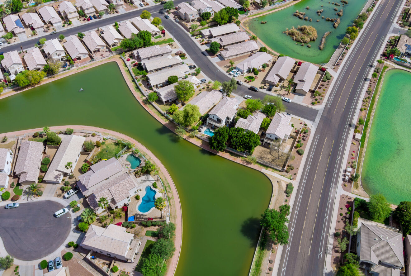 Avondale, Arizona Suburb Development with Lakes and Ponds
